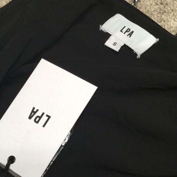 LPA spaghetti strap black dress with silver sequin - Picture 6 of 6